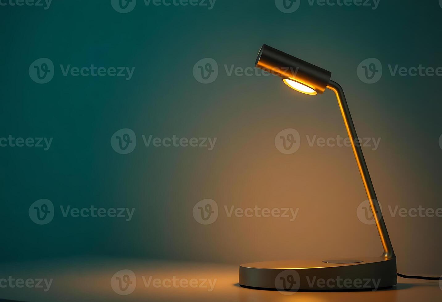 desk lamp that is on a table photo
