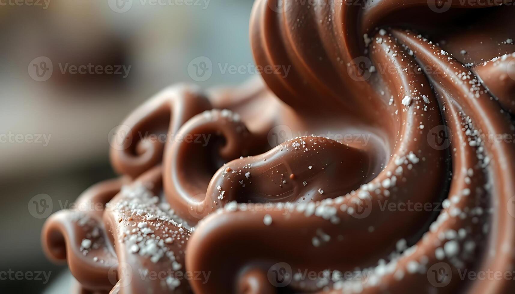 close up of a chocolate cake with white sprinkles photo