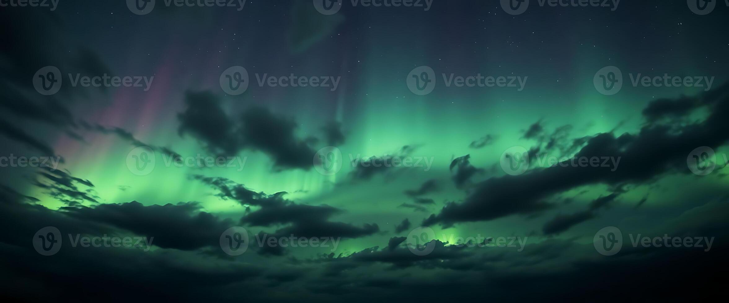 green and purple aurora bore in the sky photo