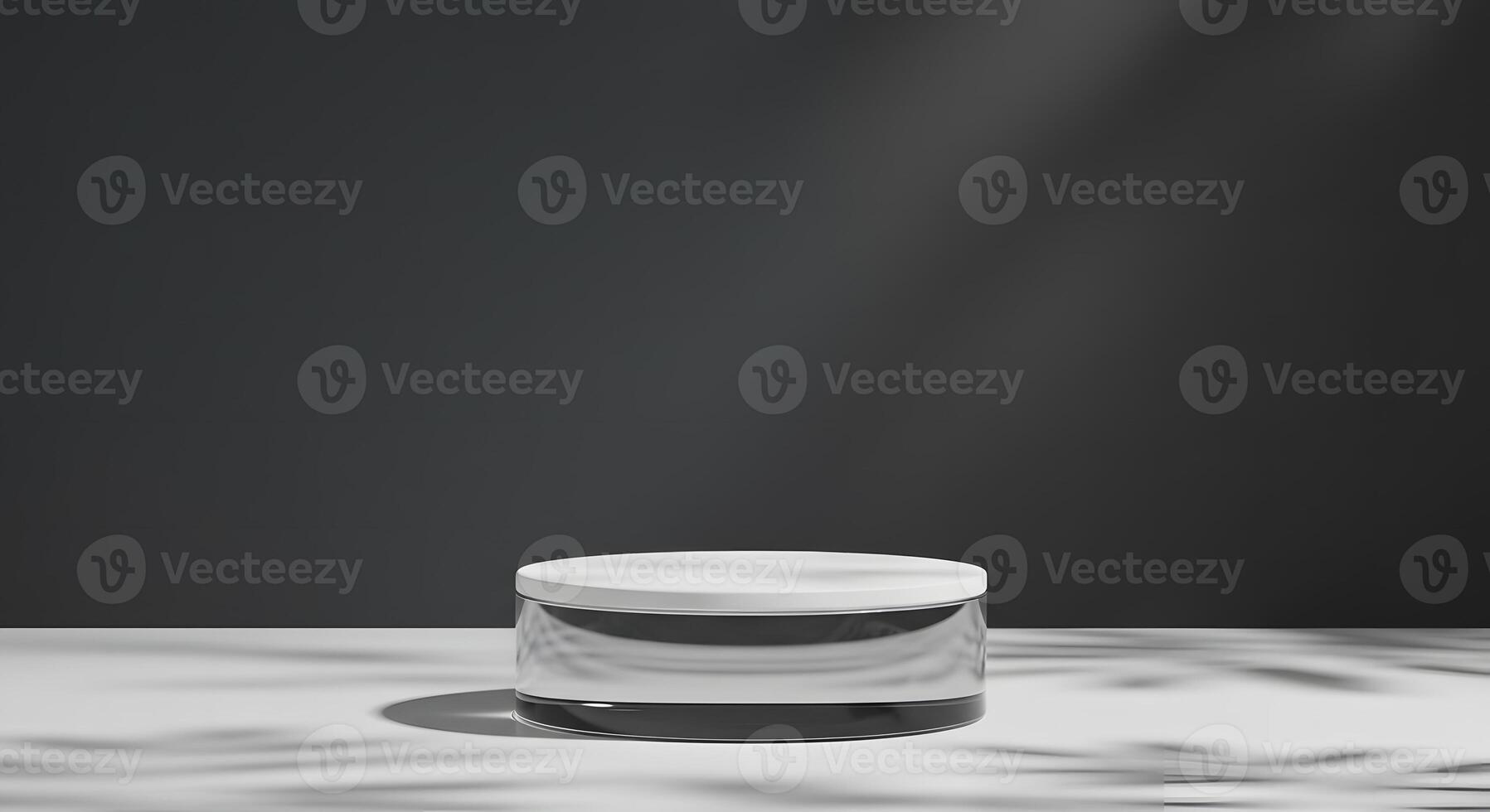 A white container sitting on a table with a shadow photo