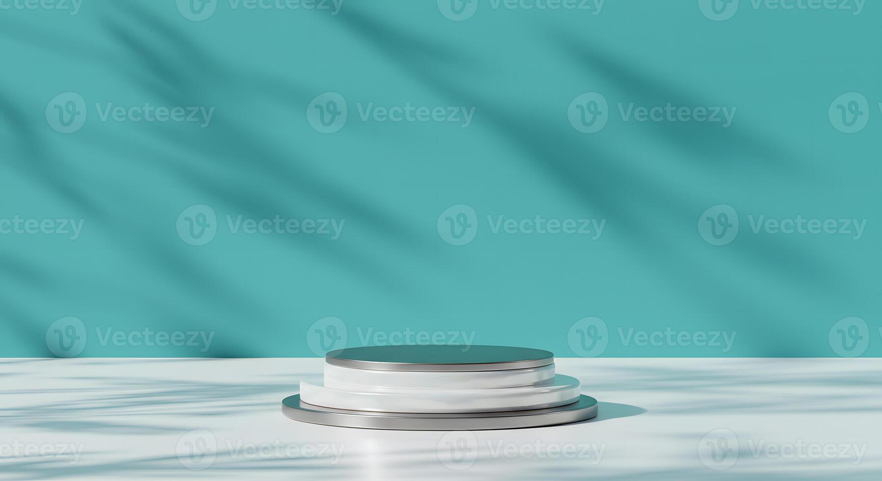 A white object on a table with a blue background photo