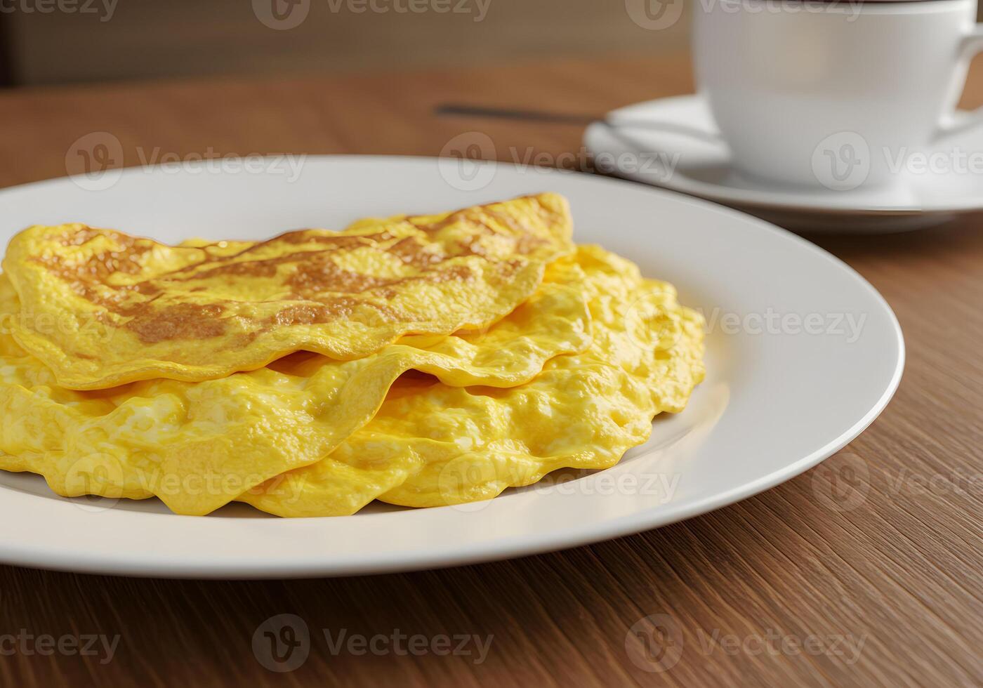 A plate of omelets and a cup of coffee photo