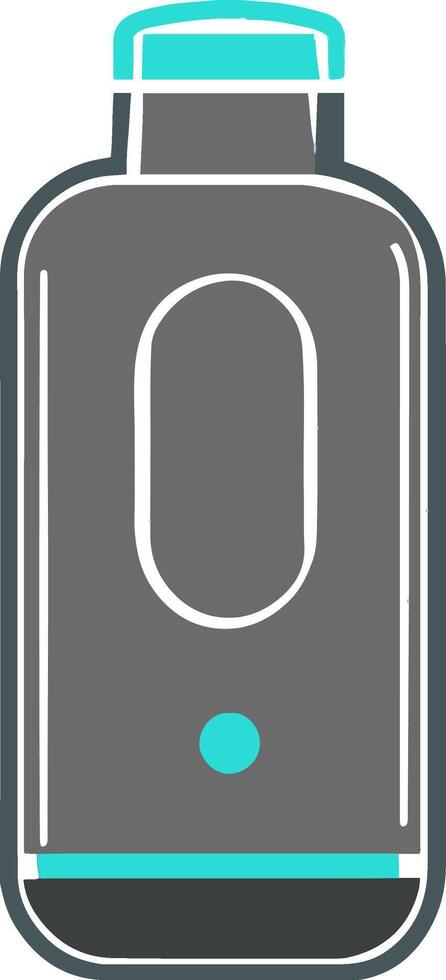 Hearing aid battery gray silhouette teal accent detail flat minimal bold silhouette health wellness vector