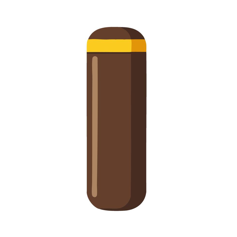 Minimal protein bar brown silhouette yellow accent fitness and nutrition design vector