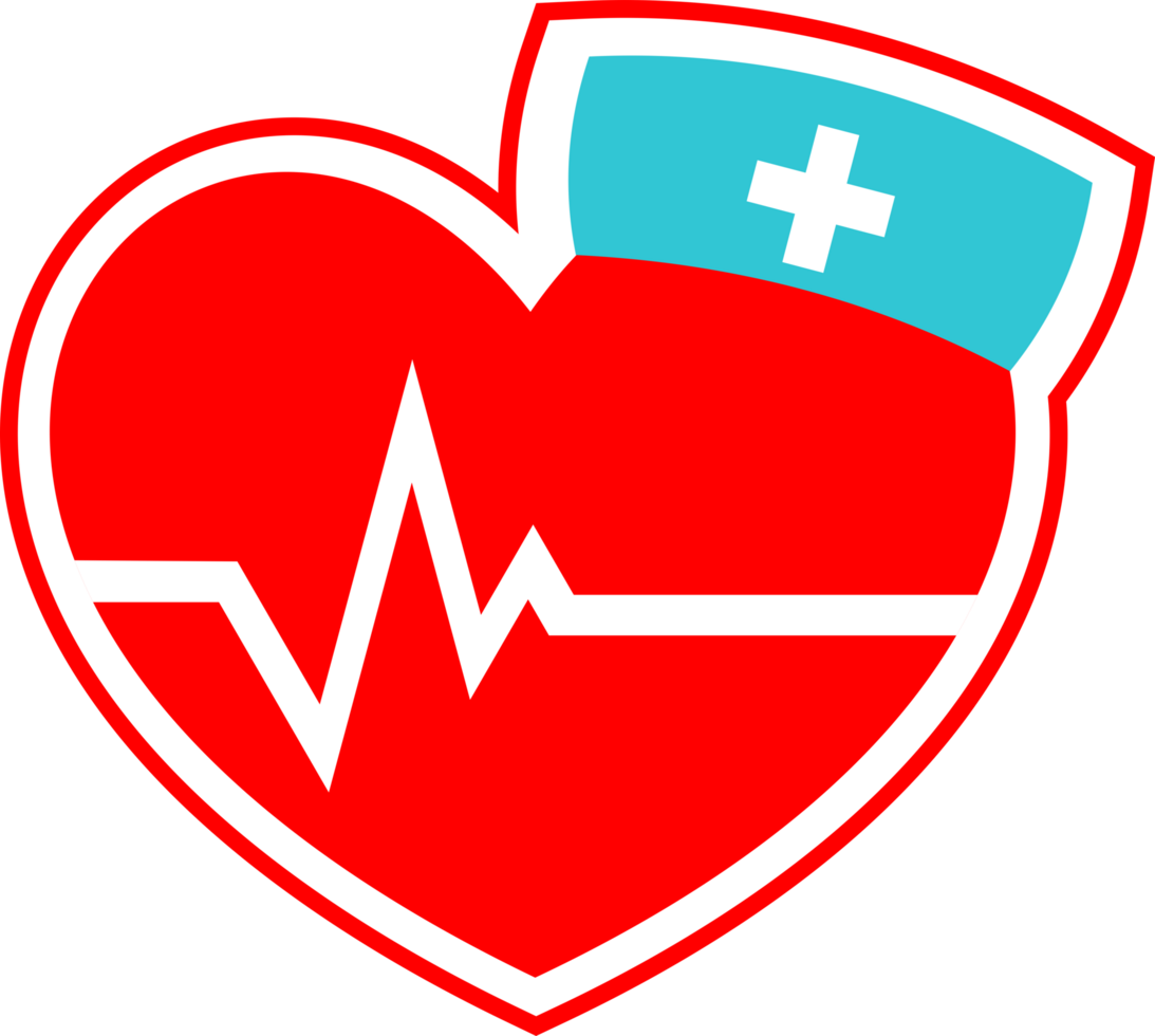 a heart with a nurse's hat on it png