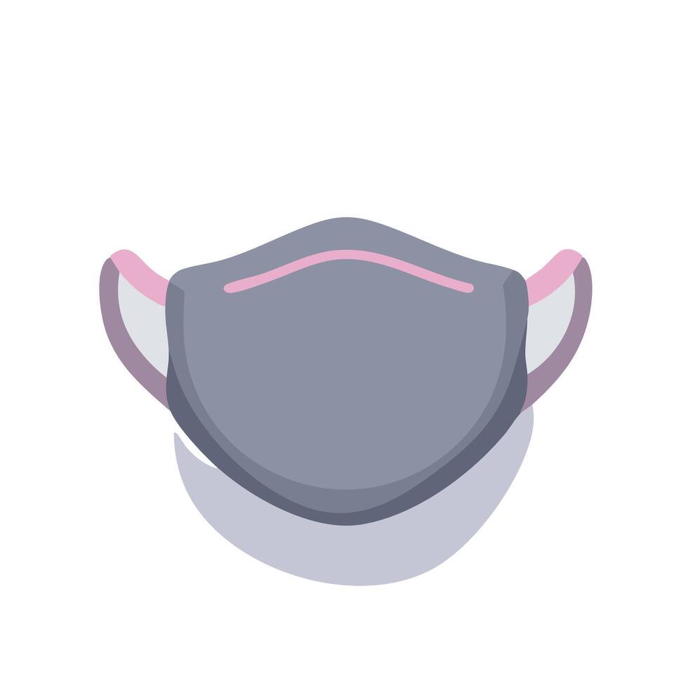 Soft gray medical mask highlighting personal protection public health safety vector