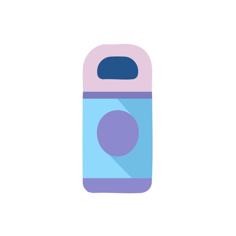 Inhaler depicted a minimal bold silhouette symbolizing respiratory health support crafted with clean lines and geometric shapes for medical wellness graphics vector