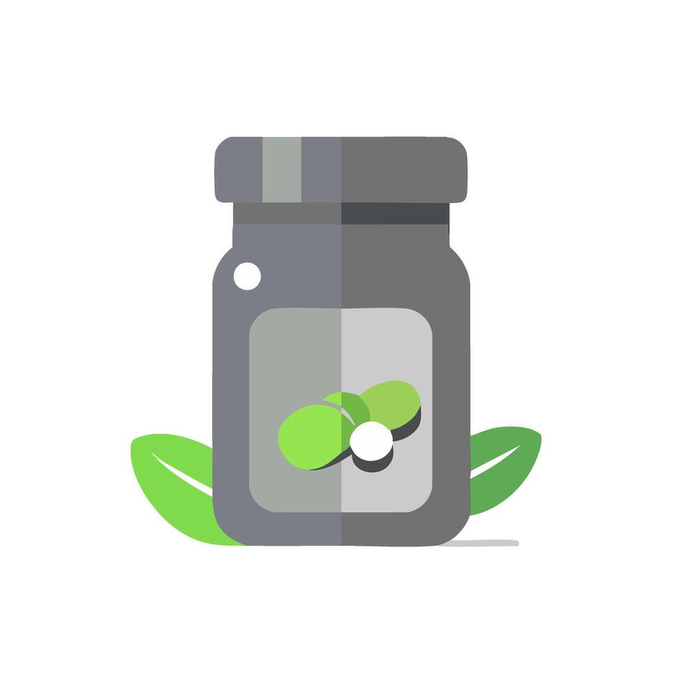 Health food bar designed a minimal gray silhouette with green highlights ideal for nutrition and wellnessthemed graphics vector