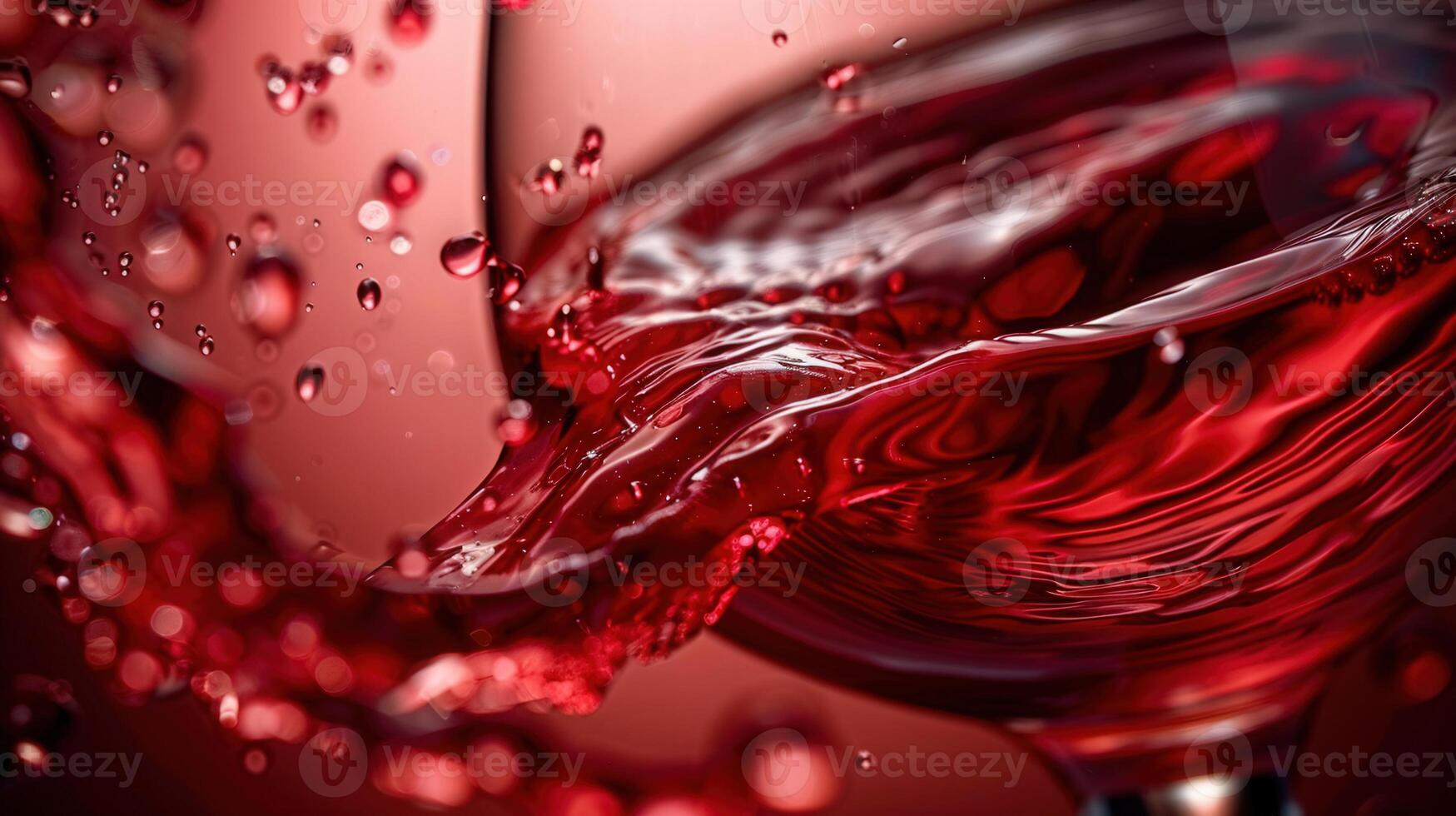 Dramatic splash of red wine, captured in exquisite detail, with droplets suspended in air. photo