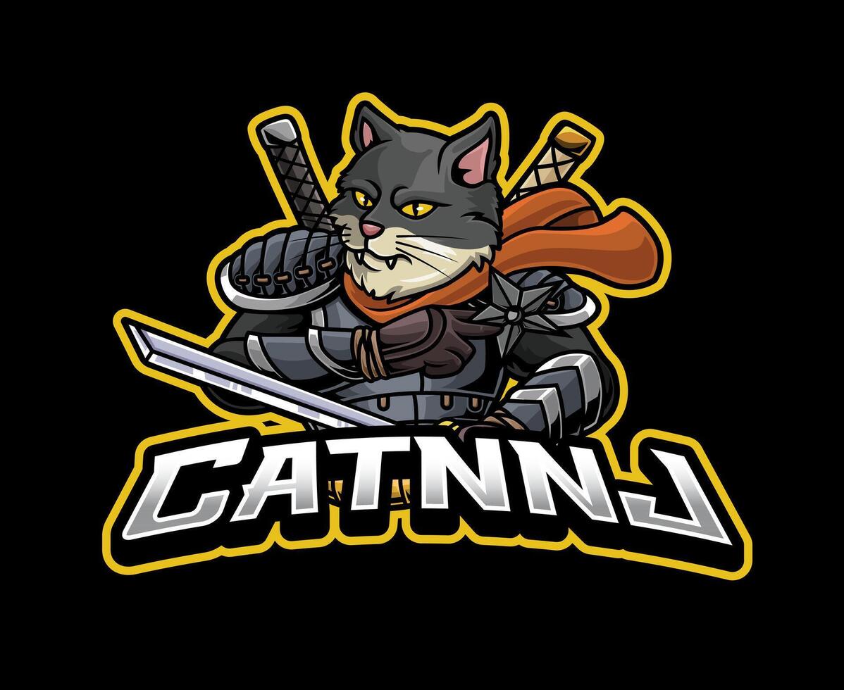 Cat Ninja Mascot vector