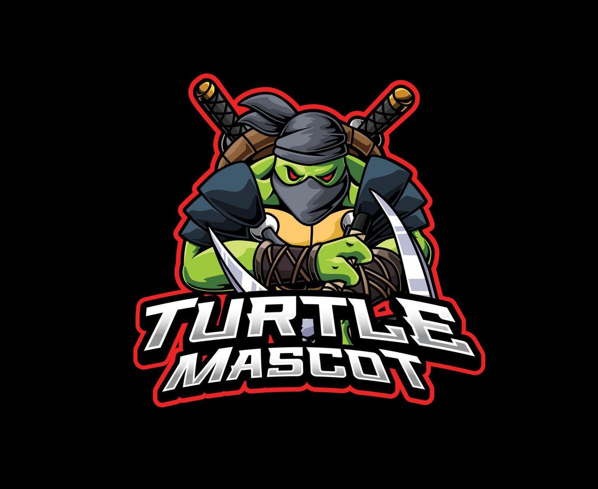 Turtle Ninja Mascot vector