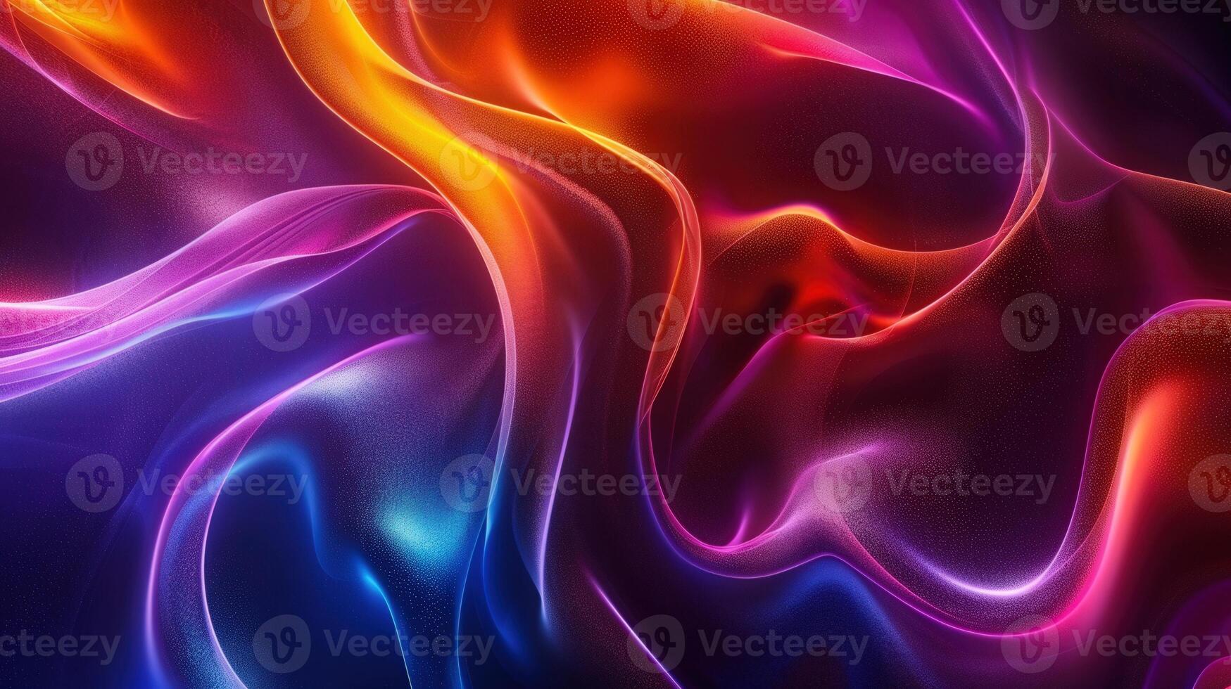 Abstract art piece with flowing, colorful shapes in vibrant shades of red, orange, purple, and blue. photo