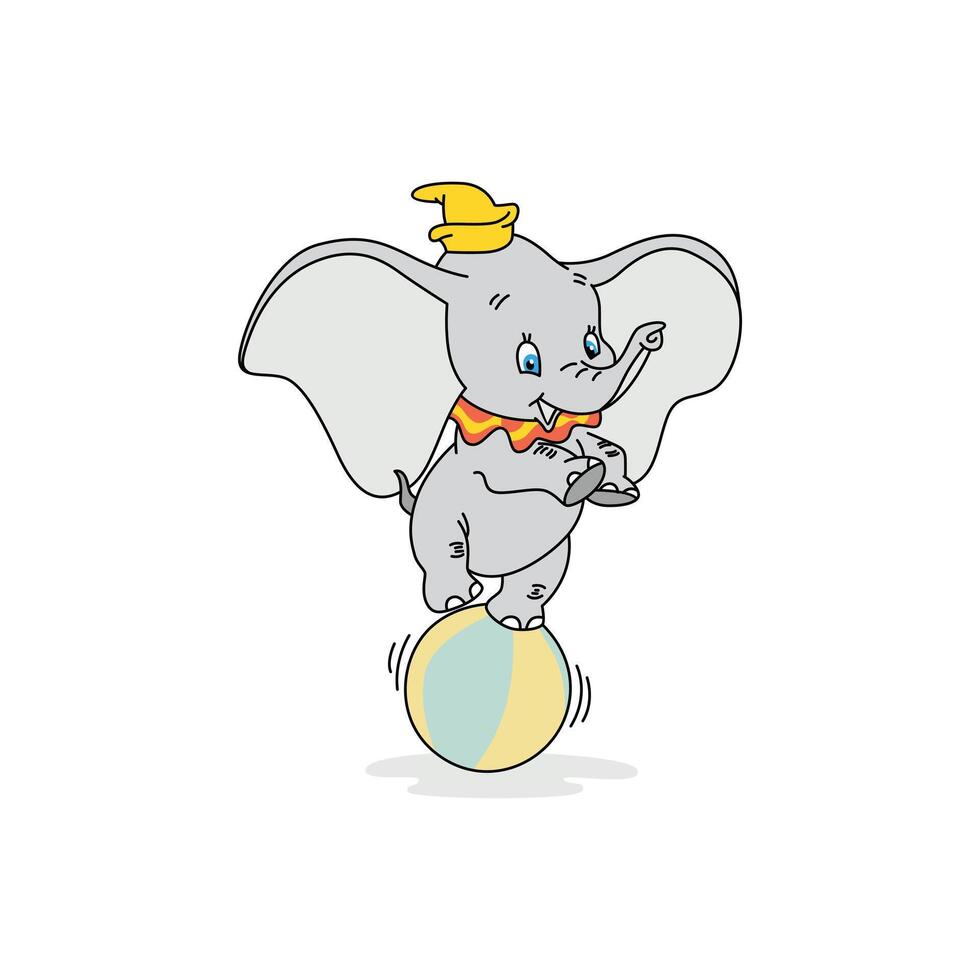DUMBO WITH BALL vector