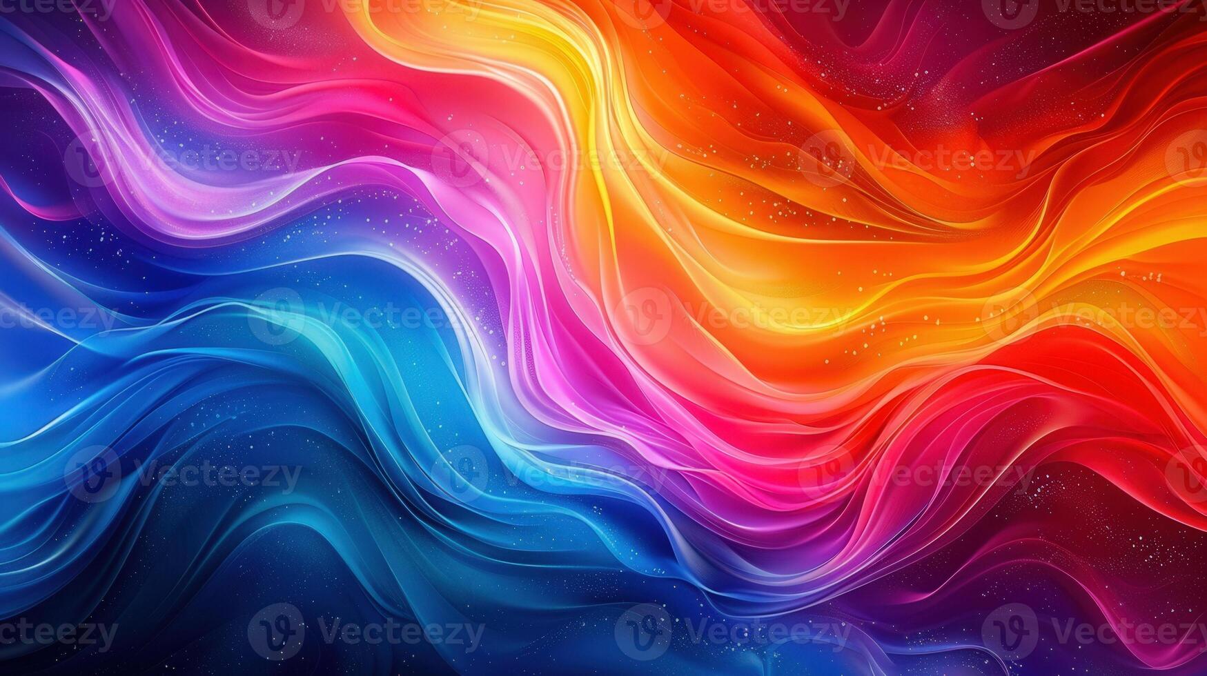 A captivating abstract artwork showcasing a dance of vivid colors and dynamic flowing forms. photo
