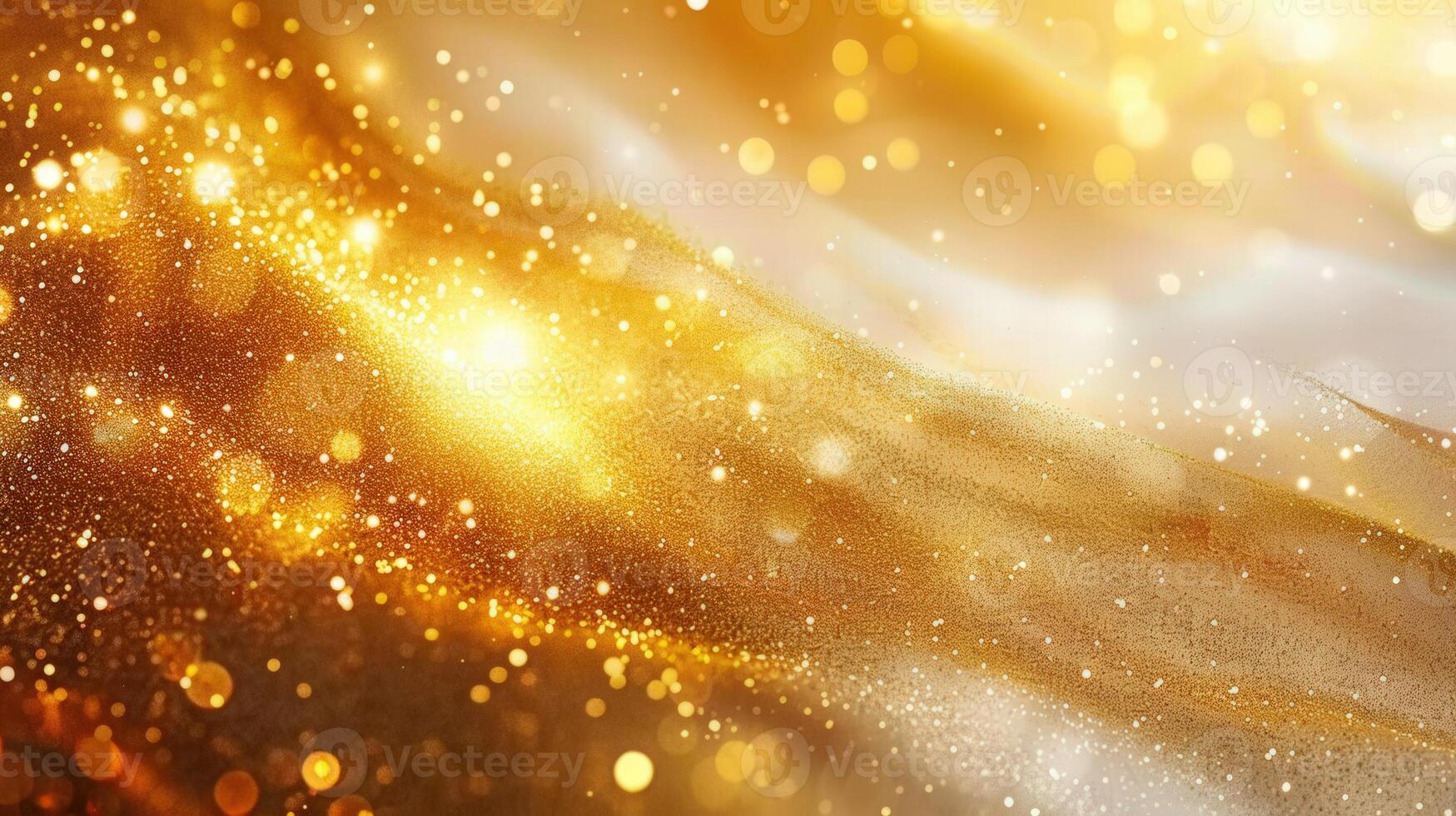 A captivating golden abstract with sparkling lights and flowing textures, exuding luxury. photo