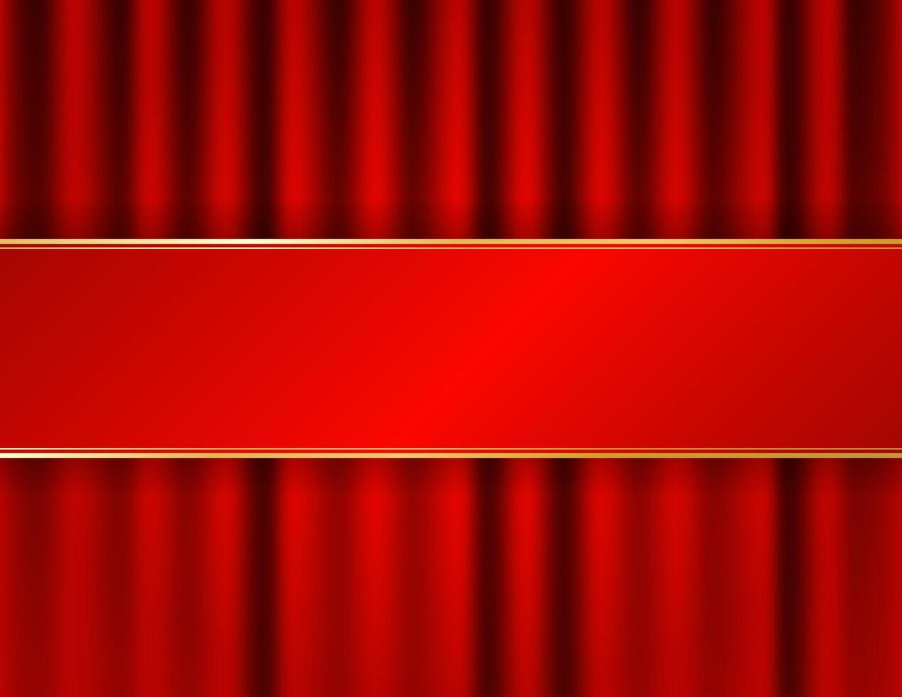 Red fabric curtains. Luxury background for theater, cinema, movie, comedy, show, opera, circus. illustration with empty copy space vector