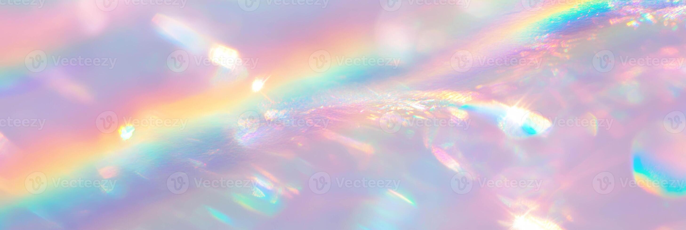 Bright bokeh texture with intense rainbow spectrum and sharp crystalline sparkle photo