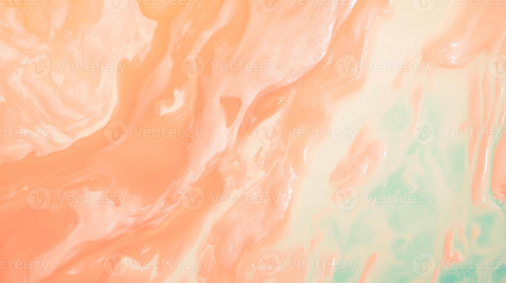 Abstract grunge peach and turquoise overlay with chaotic texture photo