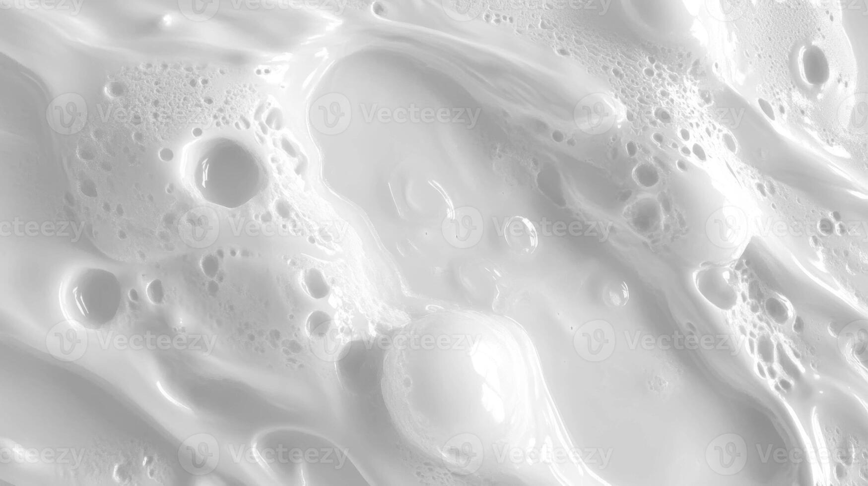 Abstract white chaos texture with fluid moon-like patterns in raw artistic style photo
