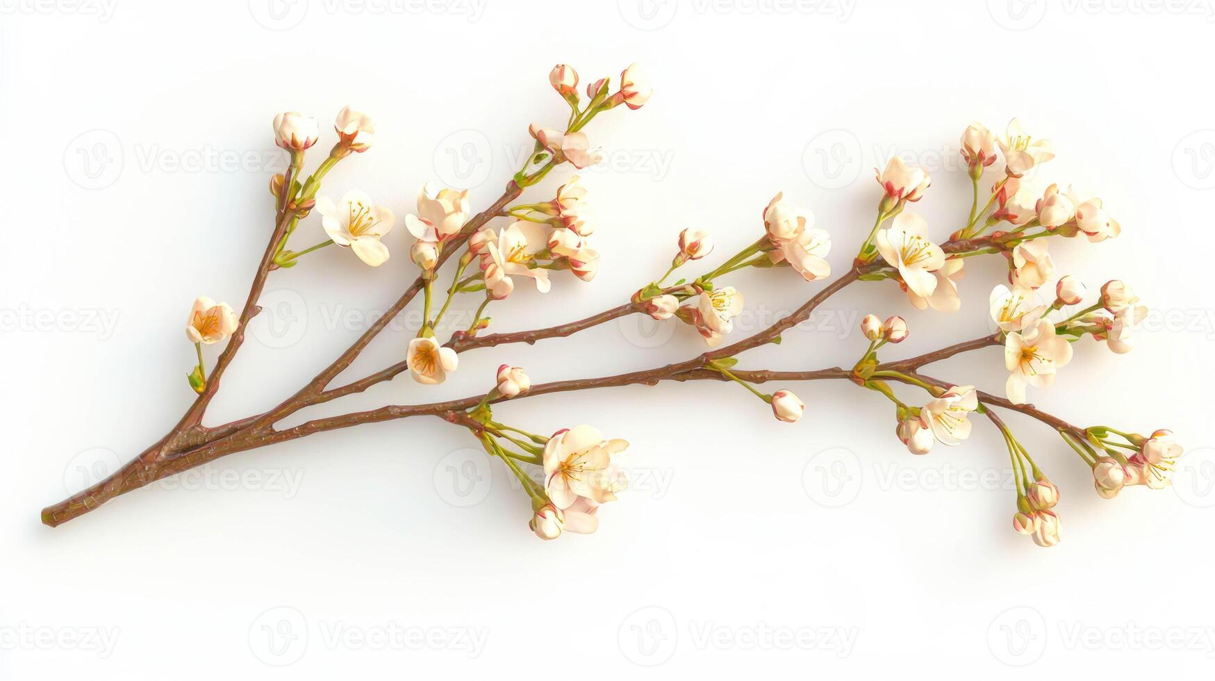 Blooming sakura blossom branch - nature's elegance for decor and inspiration photo
