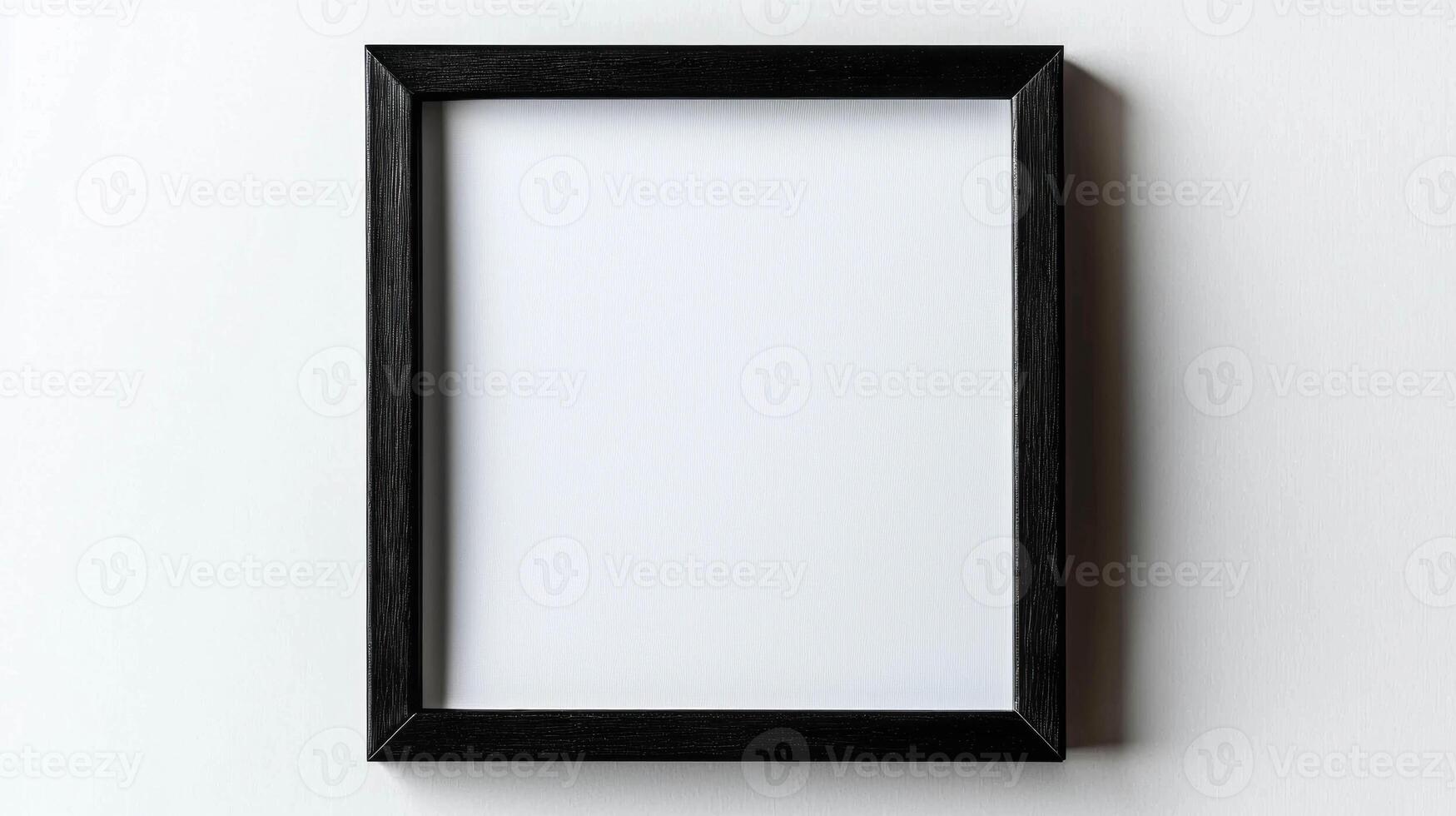 Minimalist black square frame for art display and interior decoration photo