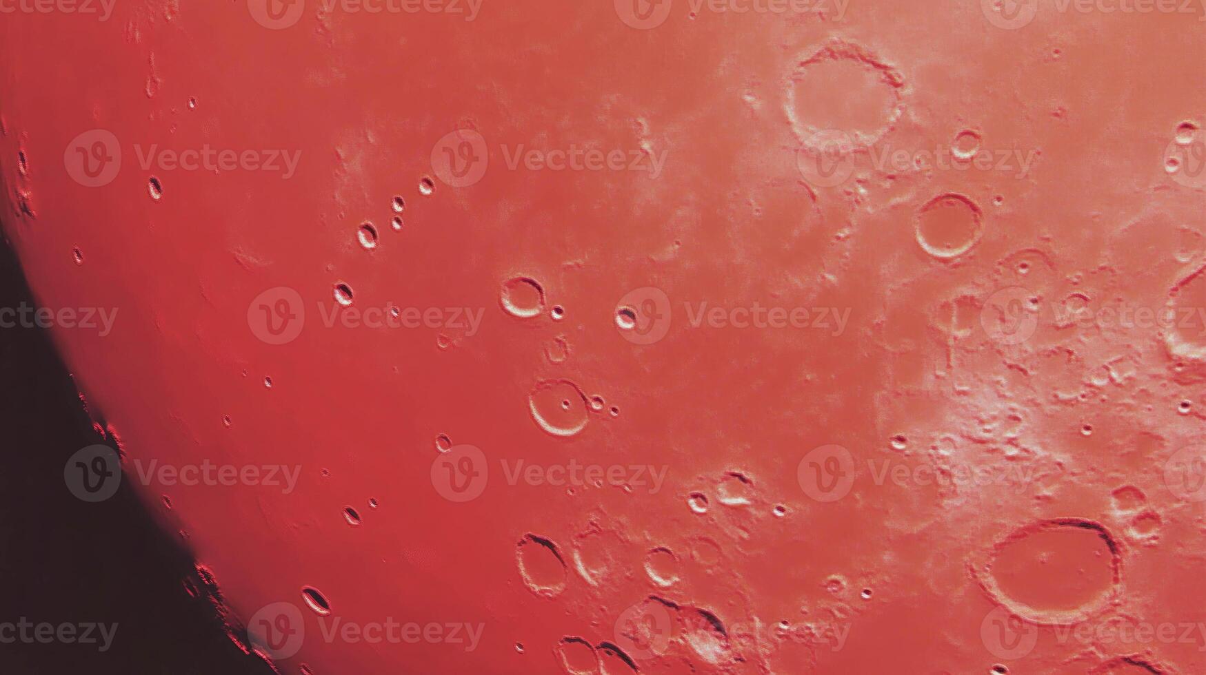 Abstract lunar surface with red texture capturing celestial chaos in artistic style photo