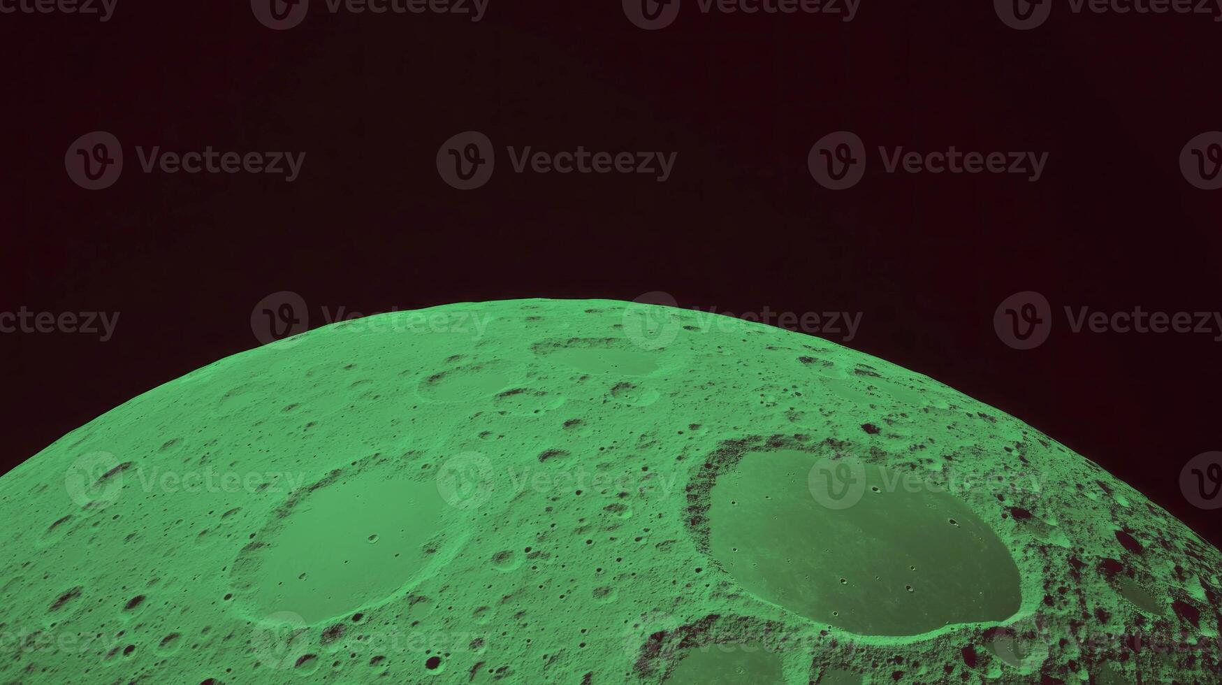 Abstract chaos concept with moon and lime green texture photo
