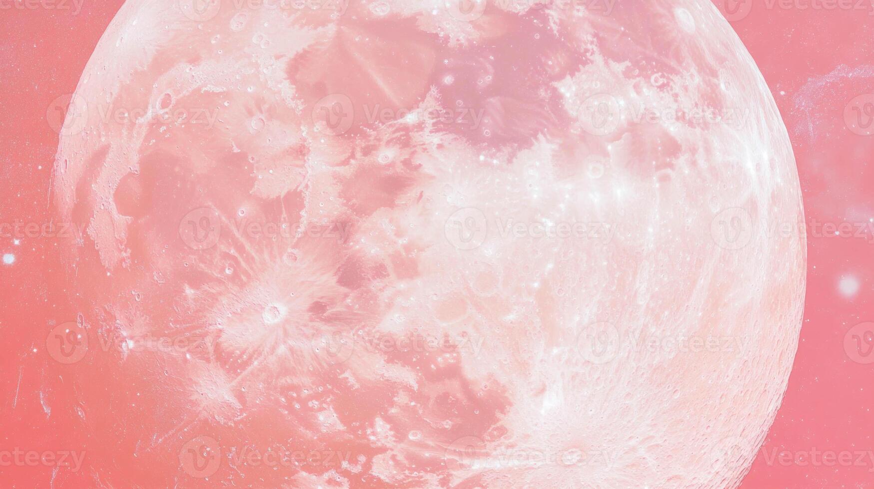 Surreal pink moon with chaotic texture for art design photo