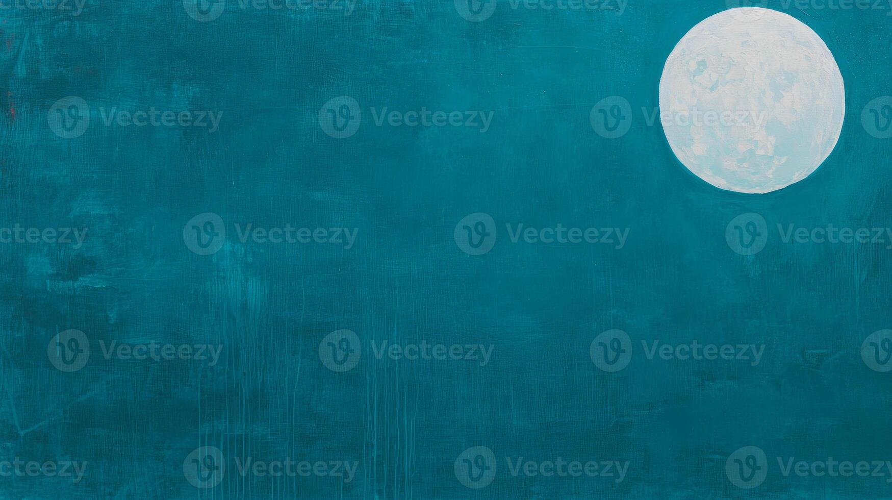Abstract cyan texture with white moon in chaotic style for artistic backgrounds photo