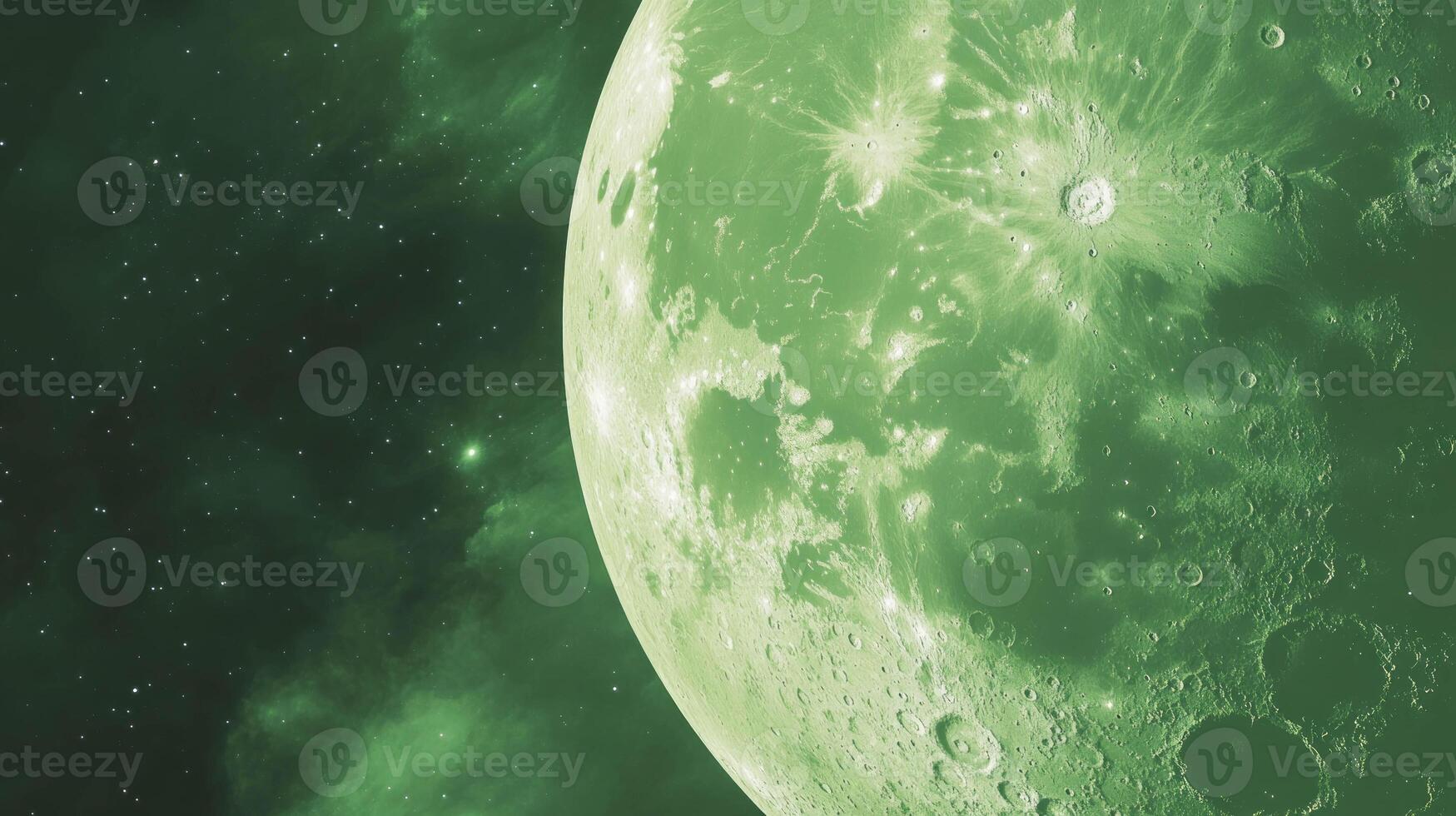 Surreal lunar chaos in lime green textures for creative design photo