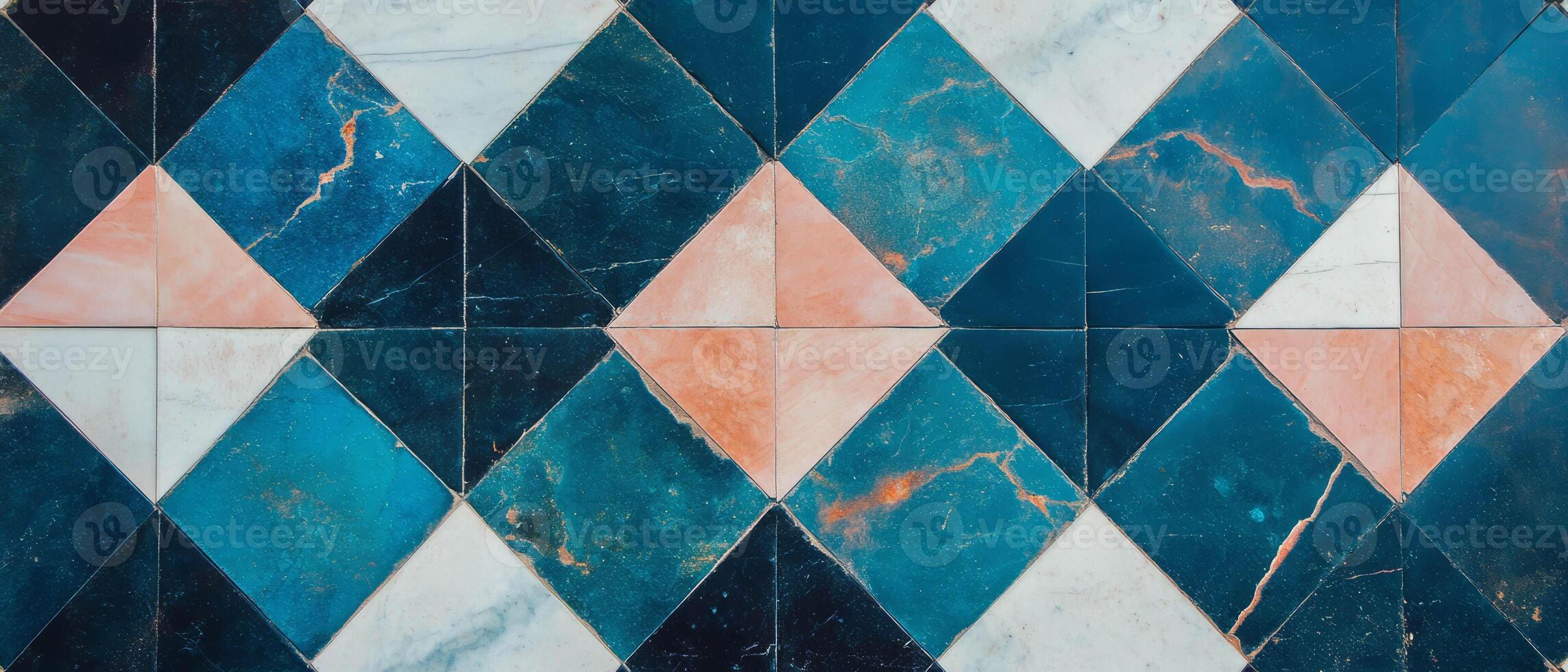 Geometric tile patterns with clean lines in a sophisticated modern setting photo
