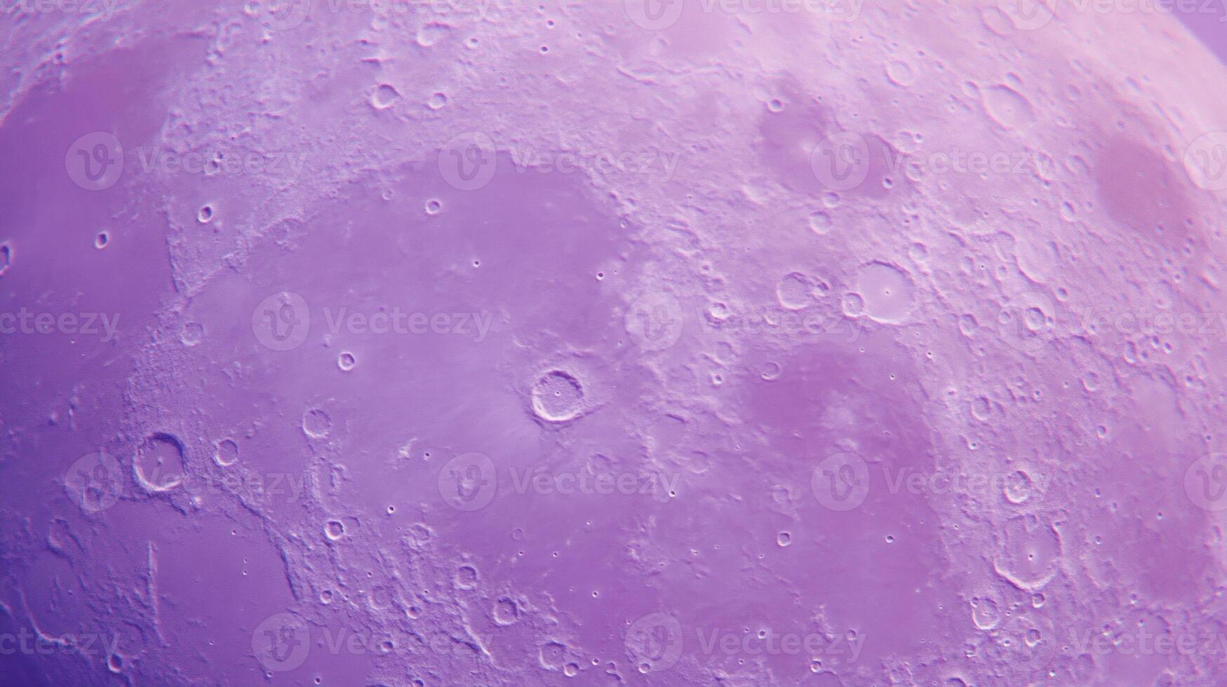 Enigmatic moon surface with violet texture and chaotic details photo