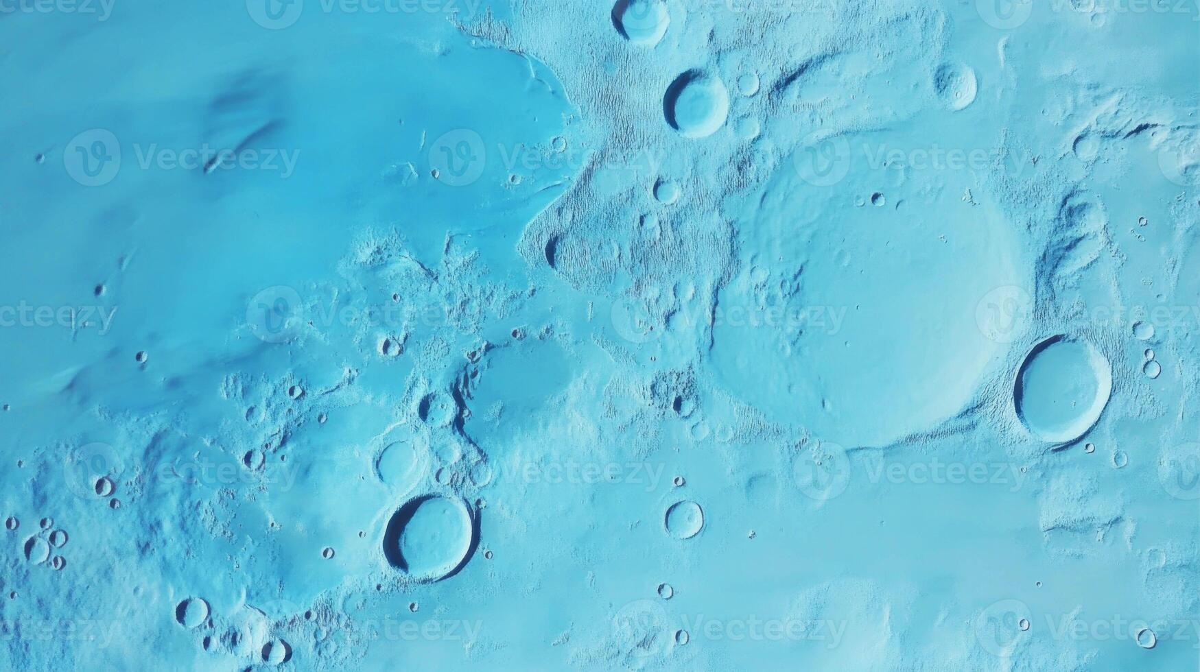 Abstract blue texture with chaotic crater-like patterns and moon-inspired design photo