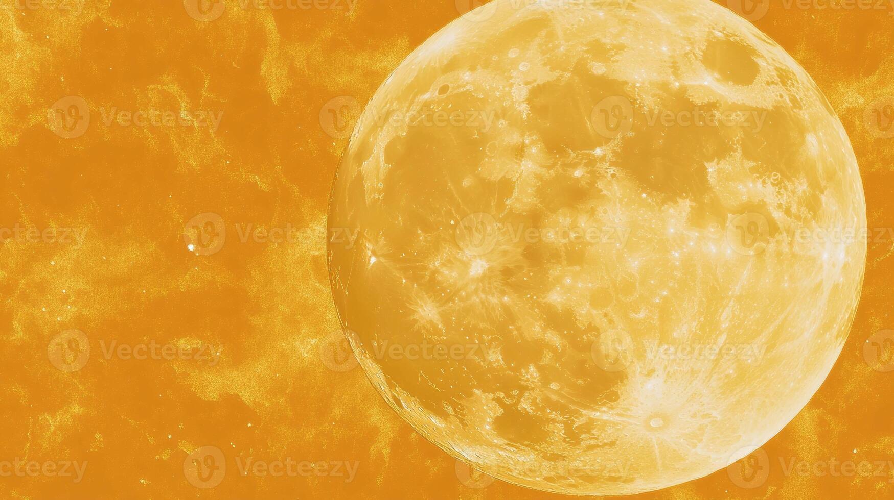Surreal moon with mustard texture on chaotic background for abstract design photo