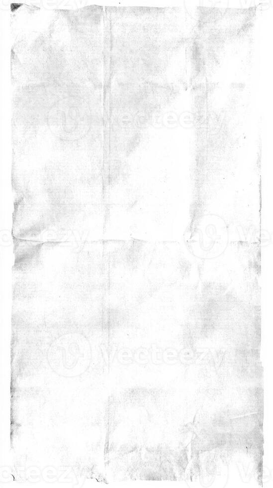Distressed worn crumpled paper texture in black and white for creative design projects photo