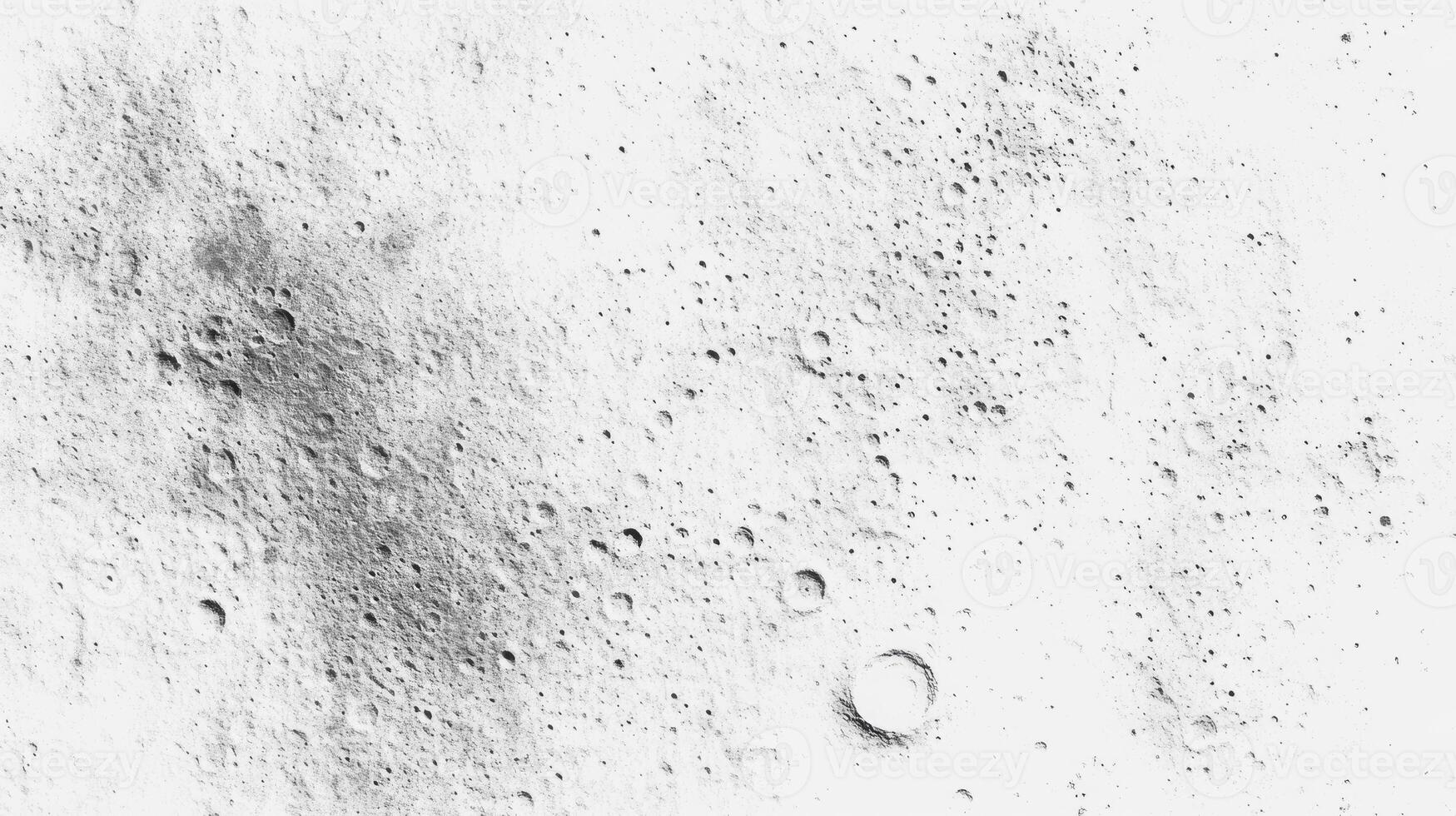 Abstract lunar surface texture with chaotic craters and shadows in monochrome photo