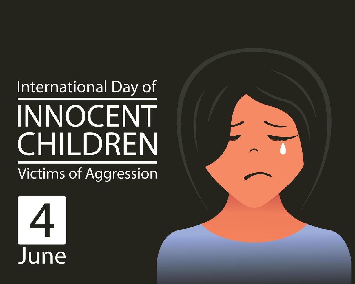 illustration graphic of the sadness of a lonely daughter, perfect for international day, innocent children victims of aggression, celebrate, greeting card, etc. vector