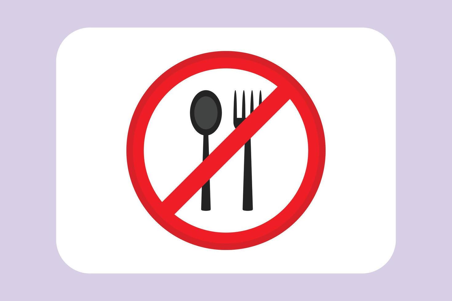Icon prohibited from eating on a plane. Icons plane Concept. Colored flat illustration isolated vector