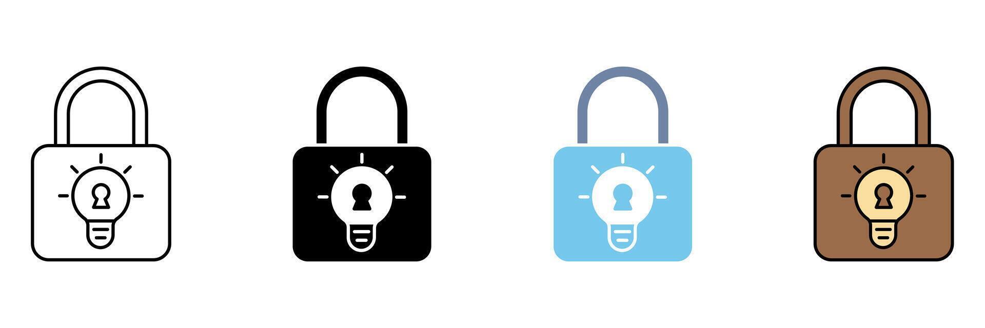 intellectual property concept line icon. Simple element illustration. vector