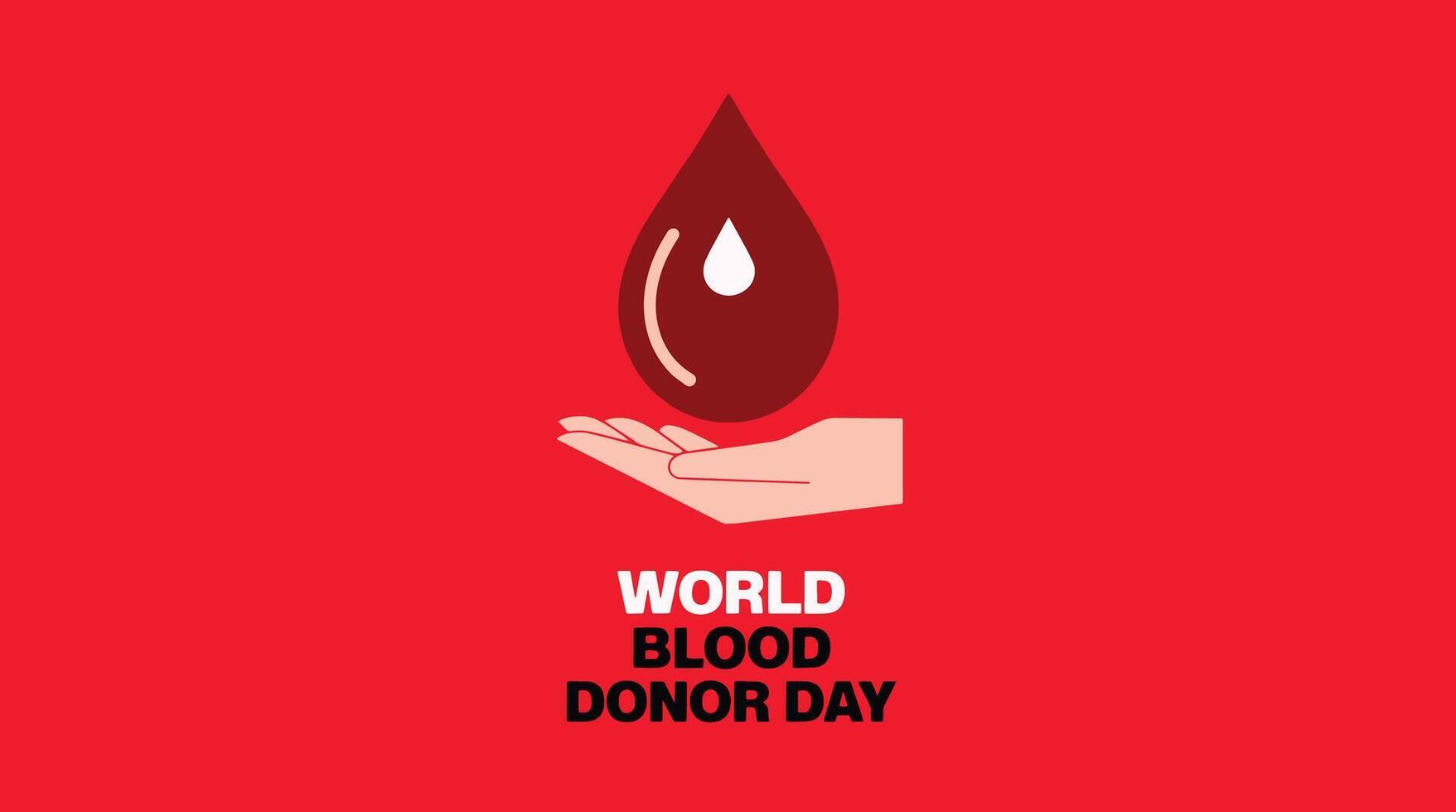 World Blood Donor Day in June. ideal for background, banner, card and poster designs promoting donation awareness and healthcare themes. vector