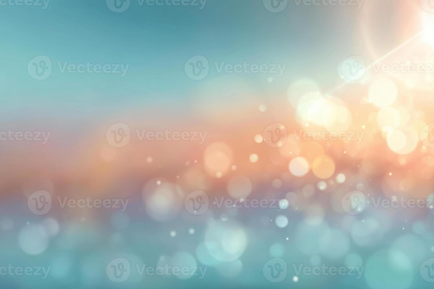Abstract bokeh background with sun and light photo