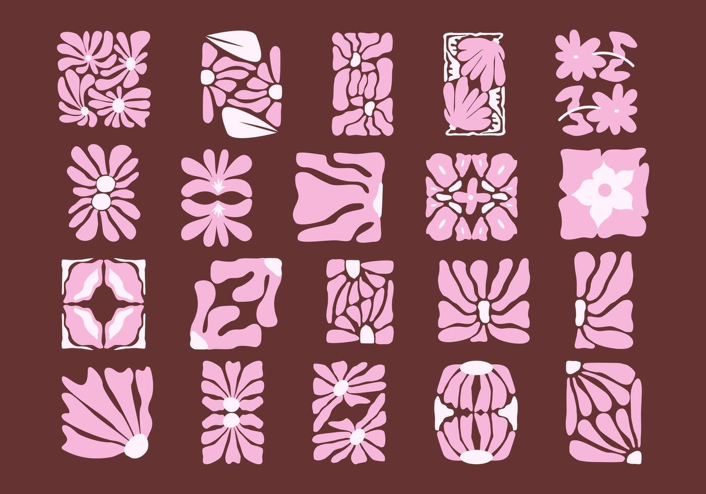 Abstract Groovy Flower Element vector