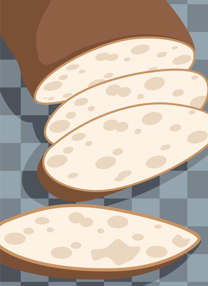 Ciabatta Bread Illustration vector