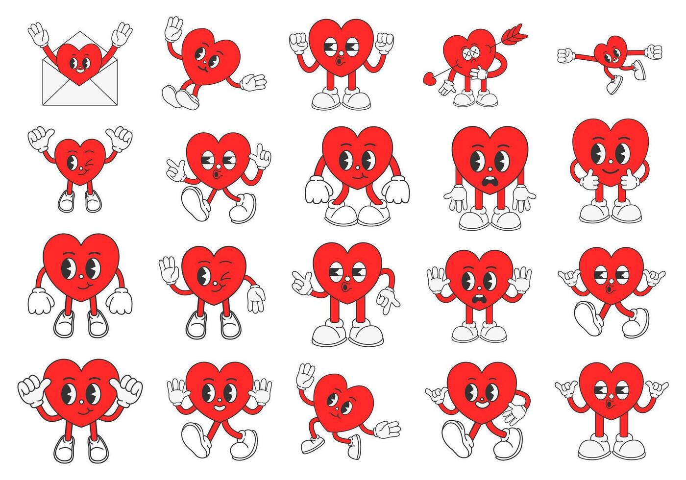 Cute Valentine Grovy Character vector
