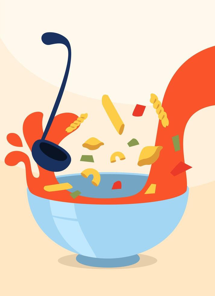 Minestrone Dish Illustration vector