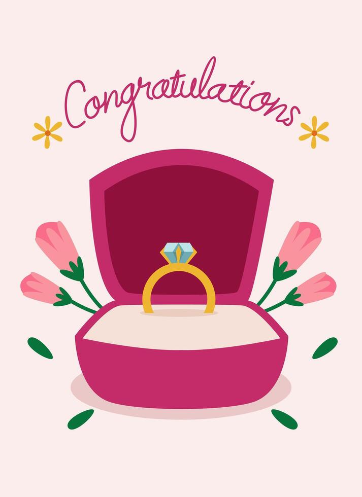 Congratulation Greeting Card Illustration vector
