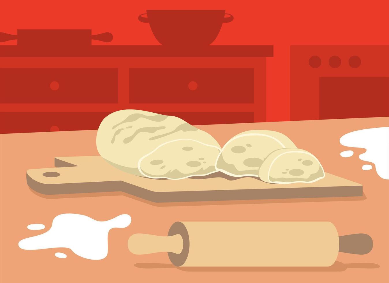 Ciabatta Food Illustration vector