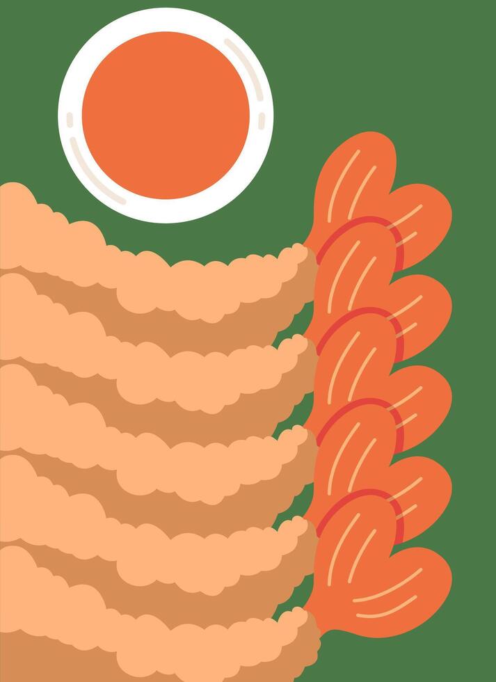 Tempura Dishes Illustration vector