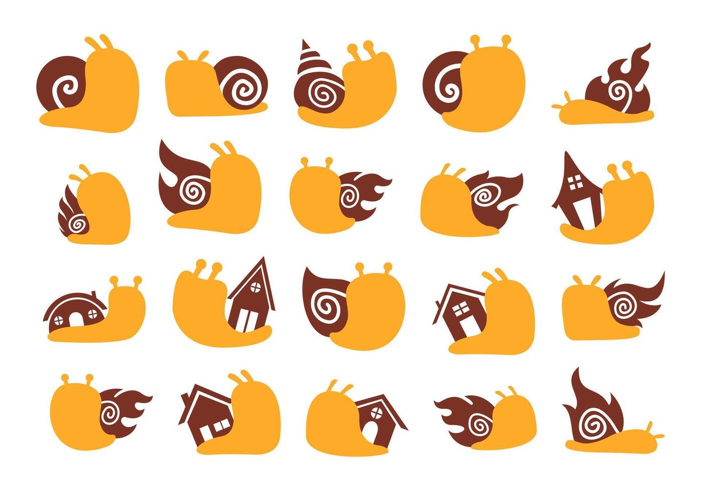 Flat Snail Element vector