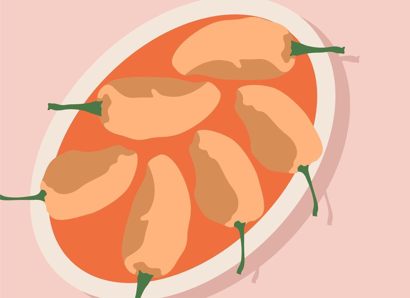 Chile Relleno Dish Illustration vector